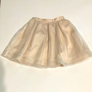 Mercury Duo Ivory Chiffon Short Skirt with Tulle overlay. Barbie Size 4